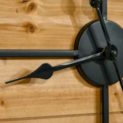 HOMCOM 36 Inch Large Wall Clock, Square Silent Non Ticking Metal Wood Farmhouse Roman Numeral Clocks Decor, Battery Operated, Black And Natural 11 HOMCOM 36 Inch Large Wall Clock, Square Silent Non Ticking Metal Wood Farmhouse Roman Numeral Clocks Decor, Battery Operated, Black And Natural -Homcom GUEST a8d29820 8388 419a 9ec8 1d3128cec95a