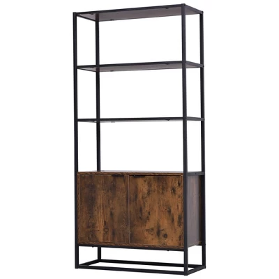 HOMCOM Shelves For Storage, Cabinet Bookcase With 3 Open Shelf, Tall Organizer Multifunctional Rack For Living Room 8 HOMCOM Shelves For Storage, Cabinet Bookcase With 3 Open Shelf, Tall Organizer Multifunctional Rack For Living Room - Image 6