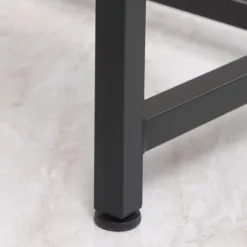 HOMCOM Industrial 3-Piece Dining Table Set, Rectangular Kitchen Table And Chairs For 4 People, Space-Saving Dinner Table Two Benches, Rustic Brown -Homcom GUEST a9ef10b8 69f2 433a b06b c279906b23d4