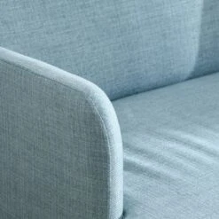 HOMCOM 48" Loveseat Sofa For Bedroom, Modern Love Seats Furniture, Upholstered Small Couch For Small Space, Blue -Homcom GUEST aaff5943 710f 4868 b825 ba011a514dfc