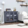 HOMCOM Modern Kitchen Sideboard, Buffet Cabinet With Storage, Adjustable Shelves For Living Room, Study, 3 Glass Doors, Gray 2 HOMCOM Modern Kitchen Sideboard, Buffet Cabinet With Storage, Adjustable Shelves For Living Room, Study, 3 Glass Doors, Gray -Homcom GUEST ac04e132 0c0a 44c5 9fd2 fb4ce6fd35d9