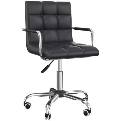 HOMCOM Modern Computer Desk Office Chair With Upholstered PU Leather, Adjustable Heights, Swivel 360 Wheels 9 HOMCOM Modern Computer Desk Office Chair With Upholstered PU Leather, Adjustable Heights, Swivel 360 Wheels - Image 8