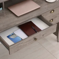 HOMCOM Computer Table Writing Desk With Hutch 3 Drawers, Open Cabinets, Top Shelf, Wide Tabletop, Cable Management, Gray -Homcom GUEST ad7e41e0 c641 4ba3 80a3 a76dfae5aaf0