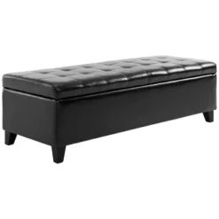 HOMCOM Large 51" Tufted Faux Leather Ottoman Storage Bench For Living Room, Entryway, Or Bedroom 12 HOMCOM Large 51" Tufted Faux Leather Ottoman Storage Bench For Living Room, Entryway, Or Bedroom -Homcom GUEST b037821d 6c4f 4835 b82f b7a6a51b996d