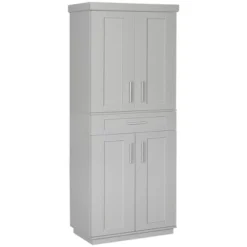 HOMCOM Modern Kitchen Pantry Freestanding Cabinet Cupboard With Doors And Drawer, Adjustable Shelving 18 HOMCOM Modern Kitchen Pantry Freestanding Cabinet Cupboard With Doors And Drawer, Adjustable Shelving -Homcom GUEST b1a47437 4ba8 4a17 b03f 94131cee3fc6