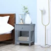 HOMCOM Modern Style Nightstand, Side Table With Drawer And Storage Shelf For Bedroom, Or Living Room, Gray 1 HOMCOM Modern Style Nightstand, Side Table With Drawer And Storage Shelf For Bedroom, Or Living Room, Gray -Homcom GUEST b20ef4af fc87 4a1a 83aa 1bcb8bd4c50c