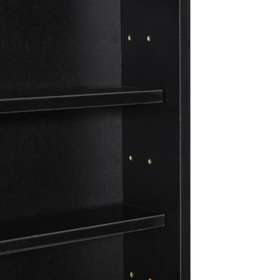 HOMCOM 5-storey Wall Shelf Display Cabinet, Shotglass Display Case W/2 Glass Doors And 4 Adjustable Shelves 8 HOMCOM 5-storey Wall Shelf Display Cabinet, Shotglass Display Case W/2 Glass Doors And 4 Adjustable Shelves - Image 6