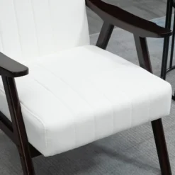 HOMCOM Accent Chair With Softness & Support, Upholstered Arm Chair For Living Room Furniture, Comfy Chair For Bedroom, Living Room Chair, Cream White -Homcom GUEST b3d07c2e 4946 4f66 bd4f 7fcdca3440b9