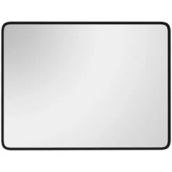 HOMCOM Aluminum Frame Wall Mounted Mirror, Decorative Rectangular Wall Mirror (Horizontal/Vertical) -Homcom GUEST b42c16c1 4231 4ac8 9e20 05f70fcb4eb4
