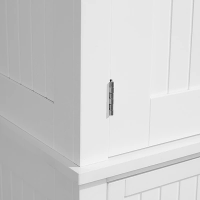 HOMCOM 72" Traditional Freestanding Kitchen Pantry Cabinet Cupboard With Doors And 3 Adjustable Shelves, White 6 HOMCOM 72" Traditional Freestanding Kitchen Pantry Cabinet Cupboard With Doors And 3 Adjustable Shelves, White - Image 4