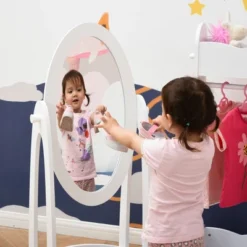 HOMCOM Full Length Mirror For Children, Adjustable To Be Viewed From Multiple Angles Dress-up And Make-up, White 10 HOMCOM Full Length Mirror For Children, Adjustable To Be Viewed From Multiple Angles Dress-up And Make-up, White -Homcom GUEST b8725143 19ea 4a2c 9bc0 a6aff57562b9