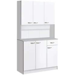HOMCOM 71" Freestanding Buffet With Hutch, Kitchen Pantry, Cupboard With 6 Doors, 3 Adjustable Shelves, And 1 Drawer -Homcom GUEST bab3f1b4 6e50 4fcf 9b89 67acc81fd768