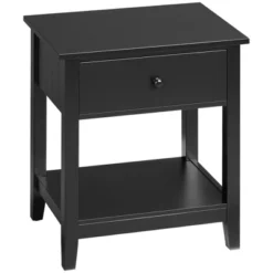 HOMCOM Modern Style Nightstand, Side Table With Drawer And Storage Shelf For Bedroom, Or Living Room 18 HOMCOM Modern Style Nightstand, Side Table With Drawer And Storage Shelf For Bedroom, Or Living Room -Homcom GUEST bb38fbc5 a9ab 4918 91e5 cf64e47e8ba7