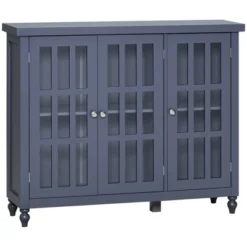 HOMCOM Modern Kitchen Sideboard, Buffet Cabinet With Storage, Adjustable Shelves For Living Room, Study, 3 Glass Doors, Gray 9 HOMCOM Modern Kitchen Sideboard, Buffet Cabinet With Storage, Adjustable Shelves For Living Room, Study, 3 Glass Doors, Gray -Homcom GUEST bd4e4ed2 5c3f 4ec0 8588 8f34db08d8eb