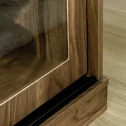 HOMCOM Modern Sideboard With Shelves, Buffet Cabinet With Storage Cabinets, Adjustable Shelf, Sliding Doors For Living Room, Kitchen, Walnut -Homcom GUEST bd760222 c116 4908 b2ef 0d959a96c347