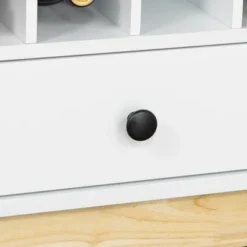 HOMCOM Glass Door Bar Cabinet With Storage In 12-Bottle Wine Rack, Drawer, & Shelves, Sideboard Buffet Cabinet Kitchen & Dining Room Cabinet, White 11 HOMCOM Glass Door Bar Cabinet With Storage In 12-Bottle Wine Rack, Drawer, & Shelves, Sideboard Buffet Cabinet Kitchen & Dining Room Cabinet, White -Homcom GUEST bdbffdb1 5ea0 4c41 9326 b2cc0cbbeae9