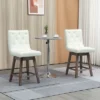 HOMCOM Bar Stools Set Of 2, Swivel Bar Chairs, 25.5" High Fabric Tufted Breakfast Barstools For Kitchen Counter, Cream White 2 HOMCOM Bar Stools Set Of 2, Swivel Bar Chairs, 25.5" High Fabric Tufted Breakfast Barstools For Kitchen Counter, Cream White -Homcom GUEST bed2c6ca a45c 4890 8102 49c5703e4267