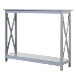 HOMCOM 2-Tier Console Table, Sofa Side Table With Storage Shelf, X Design For Entryway, Living Room, And Hallway 11 HOMCOM 2-Tier Console Table, Sofa Side Table With Storage Shelf, X Design For Entryway, Living Room, And Hallway -Homcom GUEST c09db9c7 8f3f 43cd b28f 8c8dca639d40