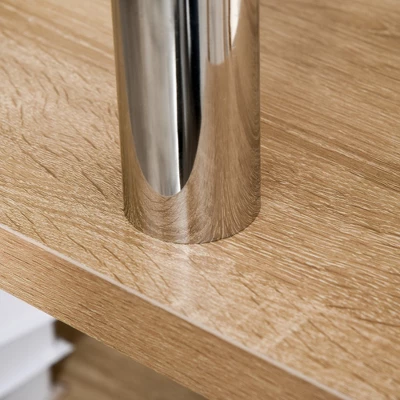 HOMCOM L-Shaped Rotating Computer Desk Home Office Study Workstation With Storage Shelves, Cabinet And Drawer For Home & Office 7 HOMCOM L-Shaped Rotating Computer Desk Home Office Study Workstation With Storage Shelves, Cabinet And Drawer For Home & Office - Image 5