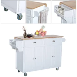 HOMCOM Rolling Kitchen Island Storage Cart Table W/ Drop Leaf Top 16 HOMCOM Rolling Kitchen Island Storage Cart Table W/ Drop Leaf Top -Homcom GUEST c2b993d8 7d32 4af9 ba89 2ecd23d7e8b0