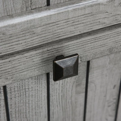 HOMCOM Retro Style 2-Drawer Lateral File Cabinet Chest With Hanging Bars, Wooden Documents Storage For Letter/Legal Size, Gray 6 HOMCOM Retro Style 2-Drawer Lateral File Cabinet Chest With Hanging Bars, Wooden Documents Storage For Letter/Legal Size, Gray - Image 4