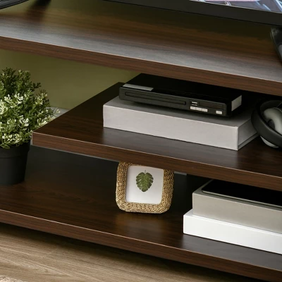 HOMCOM Modern TV Stand For TVs Up To 45", TV Cabinet With Storage Shelf And Drawer, Entertainment Center For Living Room Bedroom, Walnut 7 HOMCOM Modern TV Stand For TVs Up To 45", TV Cabinet With Storage Shelf And Drawer, Entertainment Center For Living Room Bedroom, Walnut - Image 5