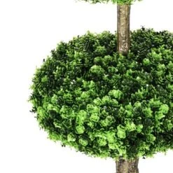 HOMCOM Set Of 2 Artificial Plants Home Decor Indoor & Outdoor Plants Fake Boxwood Topiary Trees In Pots, Faux Trees, 43.25" -Homcom GUEST c79b77ab 03f2 4477 ab12 33e2f17852ab