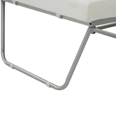 HOMCOM 2-in-1 Foldable Ottoman, Convertible Guest Sleeper Bed With Thick Padded Foam And Storage Box For Small Room, Living Room, Gray 6 HOMCOM 2-in-1 Foldable Ottoman, Convertible Guest Sleeper Bed With Thick Padded Foam And Storage Box For Small Room, Living Room, Gray - Image 4