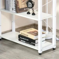 HOMCOM L-Shaped Computer Desk Home Office Corner Desk Study Workstation Table With With Wide Desktop, 2 Side Shelves, Steel Frame -Homcom GUEST c8a04661 d88a 41a6 bd1f 4d20f8424ca5