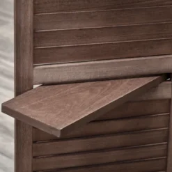 HOMCOM 4-Panel Folding Room Divider, 5.6 Ft Freestanding Paulownia Wood Privacy Screen Panel With Storage Shelves For Bedroom Or Office -Homcom GUEST c959a4be ee41 4ad8 802b 9e17c805c5a8