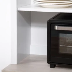 HOMCOM 70" Kitchen Buffet Hutch With 3-Tier Shelving, Freestanding Storage Pantry Cabinet With Adjustable Shelves, Countertop, White -Homcom GUEST c9973eae b34b 4fa2 b8a7 484e213183c8