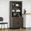 HOMCOM 70" Kitchen Buffet Hutch With 3-Tier Shelving, Freestanding Storage Pantry Cabinet With Adjustable Shelves, Countertop, Coffee -Homcom GUEST ca8e5b1b 2858 4c79 8207 d49a208feb09