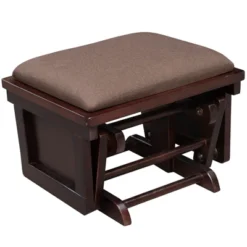 HOMCOM Nursery Glider Rocking Chair With Ottoman, Thick Padded Cushion Seating And Wood Base -Homcom GUEST cb493f33 3ae7 4ddb a9c4 1589627b407e