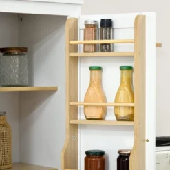 HOMCOM 72" Kitchen Pantry, 4-Door Kitchen Cabinet With 5-tier Storage Shelving, 8 Spice Racks, Interior Drawer And Adjustable Shelves, White -Homcom GUEST cca4ef2c 6d55 4c65 a035 c3a6e1bec719