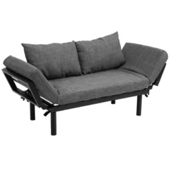 HOMCOM Single Person Chaise Lounger, Modern Sofa Bed With 5 Adjustable Positions, 2 Large Pillows, And Birch Legs 15 HOMCOM Single Person Chaise Lounger, Modern Sofa Bed With 5 Adjustable Positions, 2 Large Pillows, And Birch Legs -Homcom GUEST ceaec9c2 04d8 4db6 8ac5 c75df869f96d