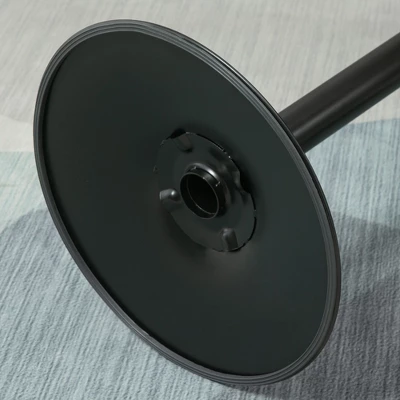 HOMCOM 42"H Rustic Industrial Bar Table Pub Table Elm Wood Top With Metal Base 7 HOMCOM 42"H Rustic Industrial Bar Table Pub Table Elm Wood Top With Metal Base - Image 5