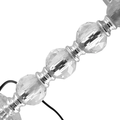 HOMCOM Crystallite Modern Table Lamps For Bedroom Set Of 2, Bedside Desk Lamp For Home Office, Living Room Lamp Set With Fabric Lampshades, Gray 7 HOMCOM Crystallite Modern Table Lamps For Bedroom Set Of 2, Bedside Desk Lamp For Home Office, Living Room Lamp Set With Fabric Lampshades, Gray - Image 5