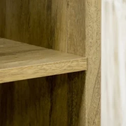 HOMCOM Bookshelf, Storage Cabinet With 3 Open Shelves And Natural Rattan Decor, Bookcase For Living Room, Study, Bedroom -Homcom GUEST d03241a6 3a2a 432a bb53 3fdb588668aa