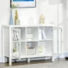 HOMCOM Modern Kitchen Sideboard, Buffet Table With Removable Wine Rack, Glass Door Cabinet And Shelves For Living Room, Kitchen, Entryway, White -Homcom GUEST d169e06e 13d0 444b 9de9 7f7a026b5db9
