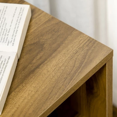 HOMCOM Industrial Kitchen Storage Cabinet, Sideboard Floor Accent Cabinet With Metal Doors And Adjustable Shelves For Living Room, Dark Wood Grain 6 HOMCOM Industrial Kitchen Storage Cabinet, Sideboard Floor Accent Cabinet With Metal Doors And Adjustable Shelves For Living Room, Dark Wood Grain - Image 4