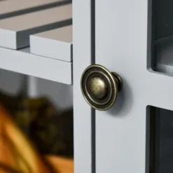 HOMCOM Kitchen Island Utility Storage Trolley Cart With Rubber Wood Top, Towel Rack, 2 Cabinets & Drawers For Dining Room -Homcom GUEST d1c2259a b942 457d 944c d5c65447b30c