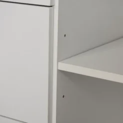 HOMCOM Freestanding Kitchen Pantry, Buffet With Hutch Storage Organizer With 2 Door Cabinets, 3 Drawers And Open Countertop, Adjustable Shelf, White -Homcom GUEST d2bbe0fd ea7b 4c36 986d 6e98f21ec863