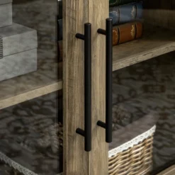 HOMCOM Farmhouse Style Buffet Cabinet, Glass Door Sideboard, Kitchen Storage Cabinet, Coffee Bar For Living Room, Distressed Grey 10 HOMCOM Farmhouse Style Buffet Cabinet, Glass Door Sideboard, Kitchen Storage Cabinet, Coffee Bar For Living Room, Distressed Grey -Homcom GUEST d2cfe890 dce0 4acf a8ca ca56103b2c2f