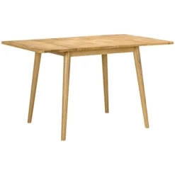 HOMCOM 31.5"/51" Resizing Space Saving Table With Easy To Clean Surface, Folding Dining Table, Small Kitchen Table, Wood Dining Table 4–6 People, Oak 9 HOMCOM 31.5"/51" Resizing Space Saving Table With Easy To Clean Surface, Folding Dining Table, Small Kitchen Table, Wood Dining Table 4–6 People, Oak -Homcom GUEST d50285c3 6a82 418c a862 f800bce58371