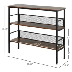 HomCom 3-Tier Industrial Style Storage Metal Wooden Shelf 14 HomCom 3-Tier Industrial Style Storage Metal Wooden Shelf -Homcom GUEST d5450741 d3d6 466a bb9e 1508e080b119