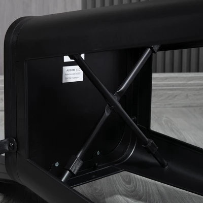 HOMCOM 3 Piece Industrial Dining Table Set, Counter Height Bar Table & Chairs Set With Footrests For Bistro, Pub 7 HOMCOM 3 Piece Industrial Dining Table Set, Counter Height Bar Table & Chairs Set With Footrests For Bistro, Pub - Image 5