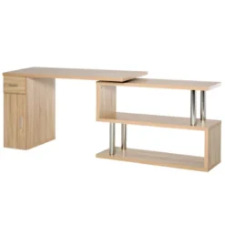 HOMCOM L-Shaped Rotating Computer Desk Home Office Study Workstation With Storage Shelves, Cabinet And Drawer For Home & Office 11 HOMCOM L-Shaped Rotating Computer Desk Home Office Study Workstation With Storage Shelves, Cabinet And Drawer For Home & Office -Homcom GUEST db214b60 35d7 4482 aca5 e3affd187af0