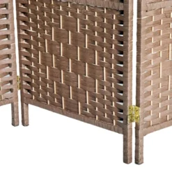 HOMCOM 6' Tall Wicker Weave 3 Panel Room Divider Privacy Screen - Natural -Homcom GUEST dc1e5a4a 7bd2 4a96 9d13 cc5cf39f51fa