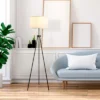 HOMCOM 59.75" Tripod Floor Lamp With Pull Chain Standing, Fabric Lampshade E26 Lamp Holder Steel For Living Room, Bedroom, Office 2 HOMCOM 59.75" Tripod Floor Lamp With Pull Chain Standing, Fabric Lampshade E26 Lamp Holder Steel For Living Room, Bedroom, Office -Homcom GUEST dca868f3 b3e0 42de a278 d99960263aa8