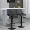 HOMCOM Adjustable Bar Stools Set Of 2, Counter Height Barstools With Swivel Seat Round Steel Base, And Footrest, ‎Black 2 HOMCOM Adjustable Bar Stools Set Of 2, Counter Height Barstools With Swivel Seat Round Steel Base, And Footrest, ‎Black -Homcom GUEST e0c2a40a 5aa1 4250 803b 6b9f71be7de1